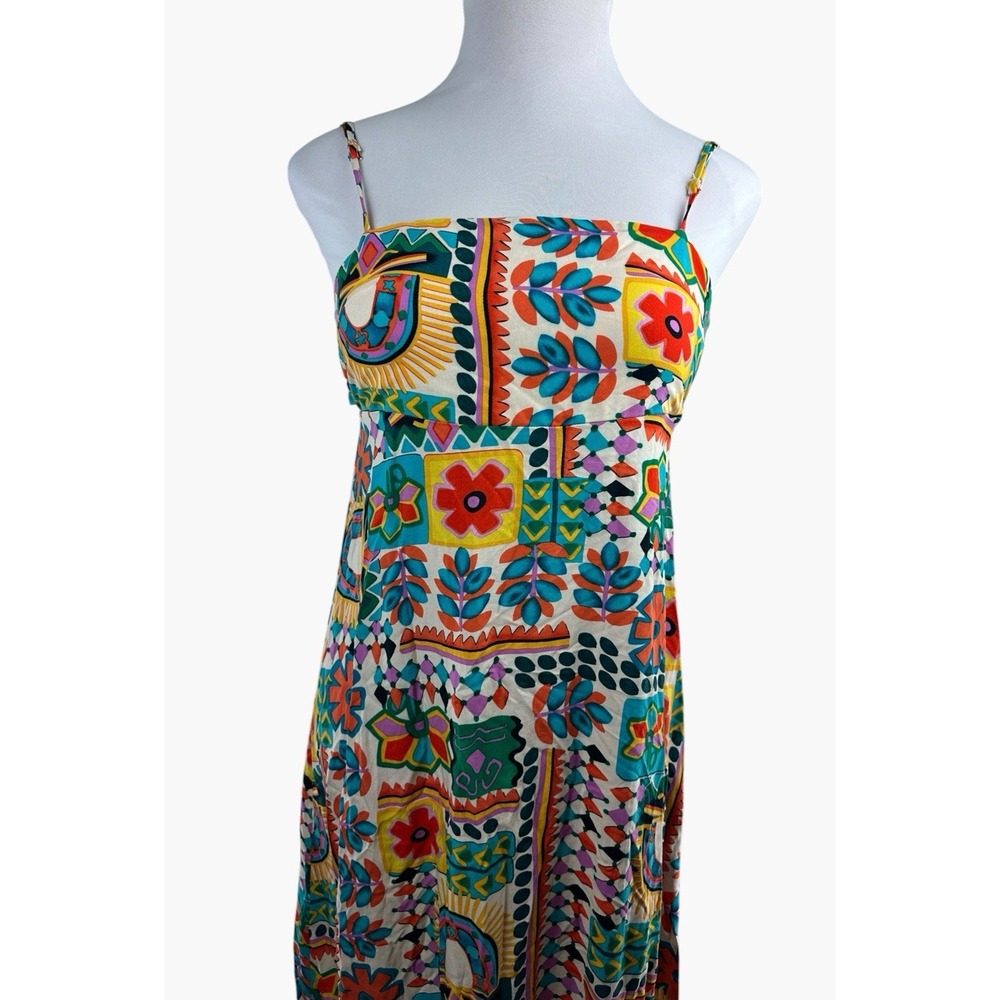 Paper Heart Aztec Sunrise Santana Vacation Resort Floral Maxi Dress Geo Small - Picture 3 of 14